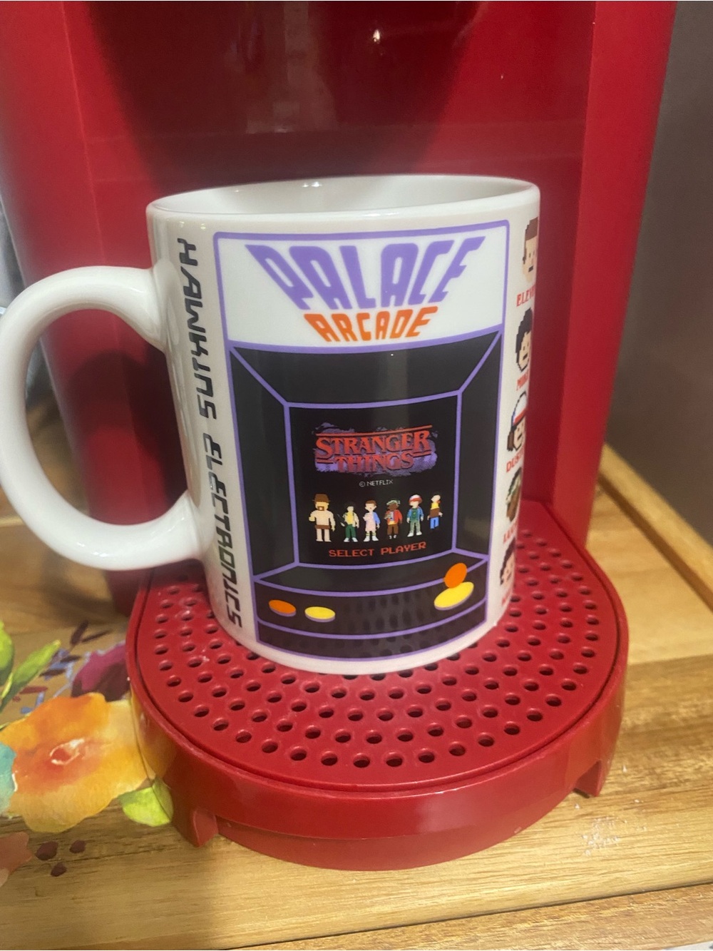 Stranger Things Palace Arcade White Ceramic Mug